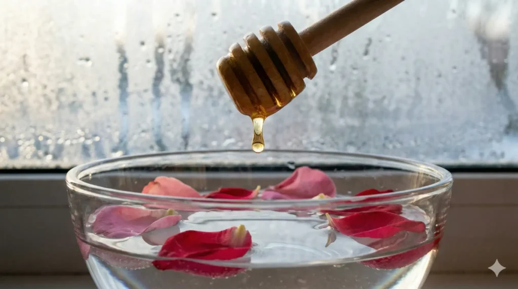 गुलाब जल और शहद का प्राकृतिक मॉइस्चराइजर, सर्दियों के लिए | Rose water and raw honey natural moisturizer for glowing winter skin