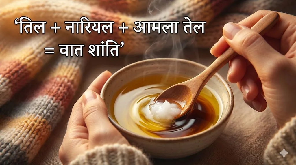 सर्दियों में बाल झड़ना रोकने के लिए तिल, नारियल और आमला तेल का मिश्रण