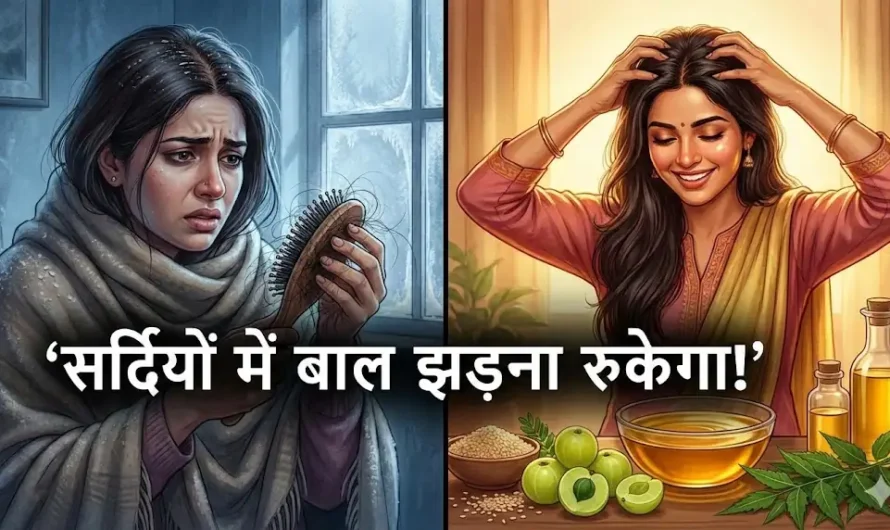 सर्दियों में बाल झड़ने का कारण और आयुर्वेदिक समाधान: घर पर कैसे रोकें?