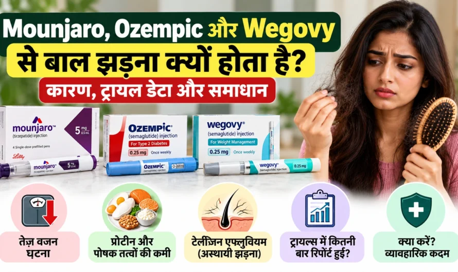 Mounjaro या Ozempic से बाल झड़ रहे हैं? कारण और क्या करें