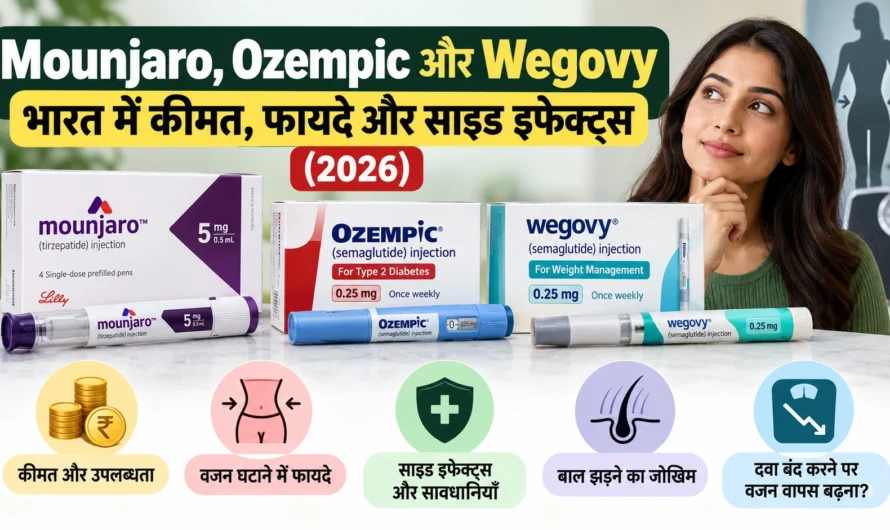 Mounjaro, Ozempic और Wegovy: भारत में कीमत, फायदे और साइड इफेक्ट्स (2026)